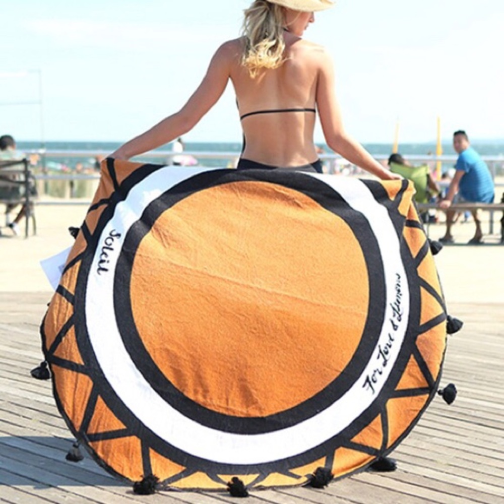NWT FLL X Soleil Delray Round Towel - Burnt Orange